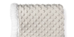 Popcorn Sherpa Baby Blanket -- 30 x 40 in - Grey Color