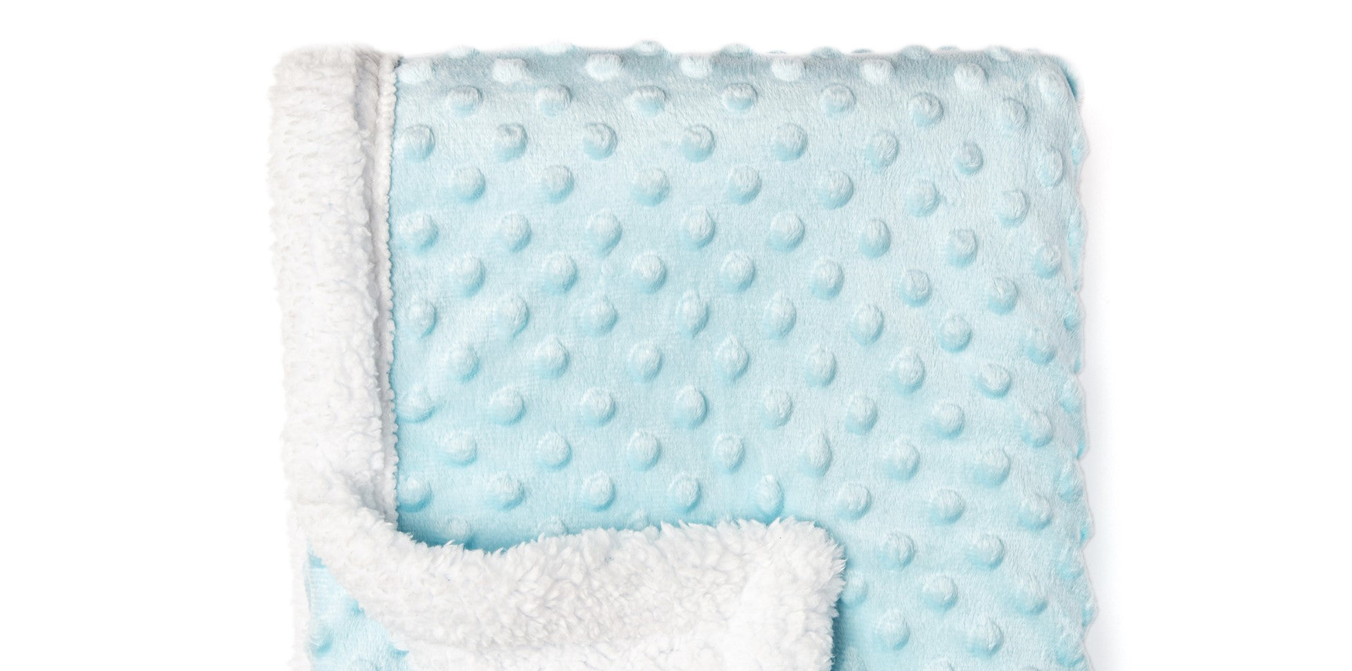 Popcorn Sherpa Baby Blanket -- 30 x 40 in - Blue Color