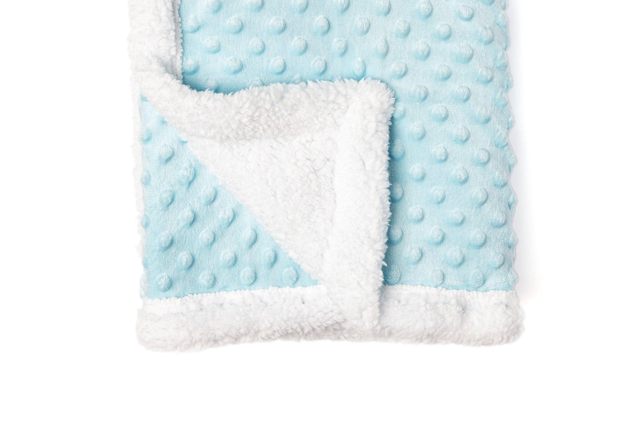 Popcorn Sherpa Baby Blanket -- 30 x 40 in - Blue Color