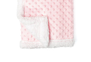 Popcorn Sherpa Baby Blanket -- 30 x 40 in - Pink Color