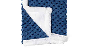 Popcorn Sherpa Baby Blanket -- 30 x 40 in - Navy Color