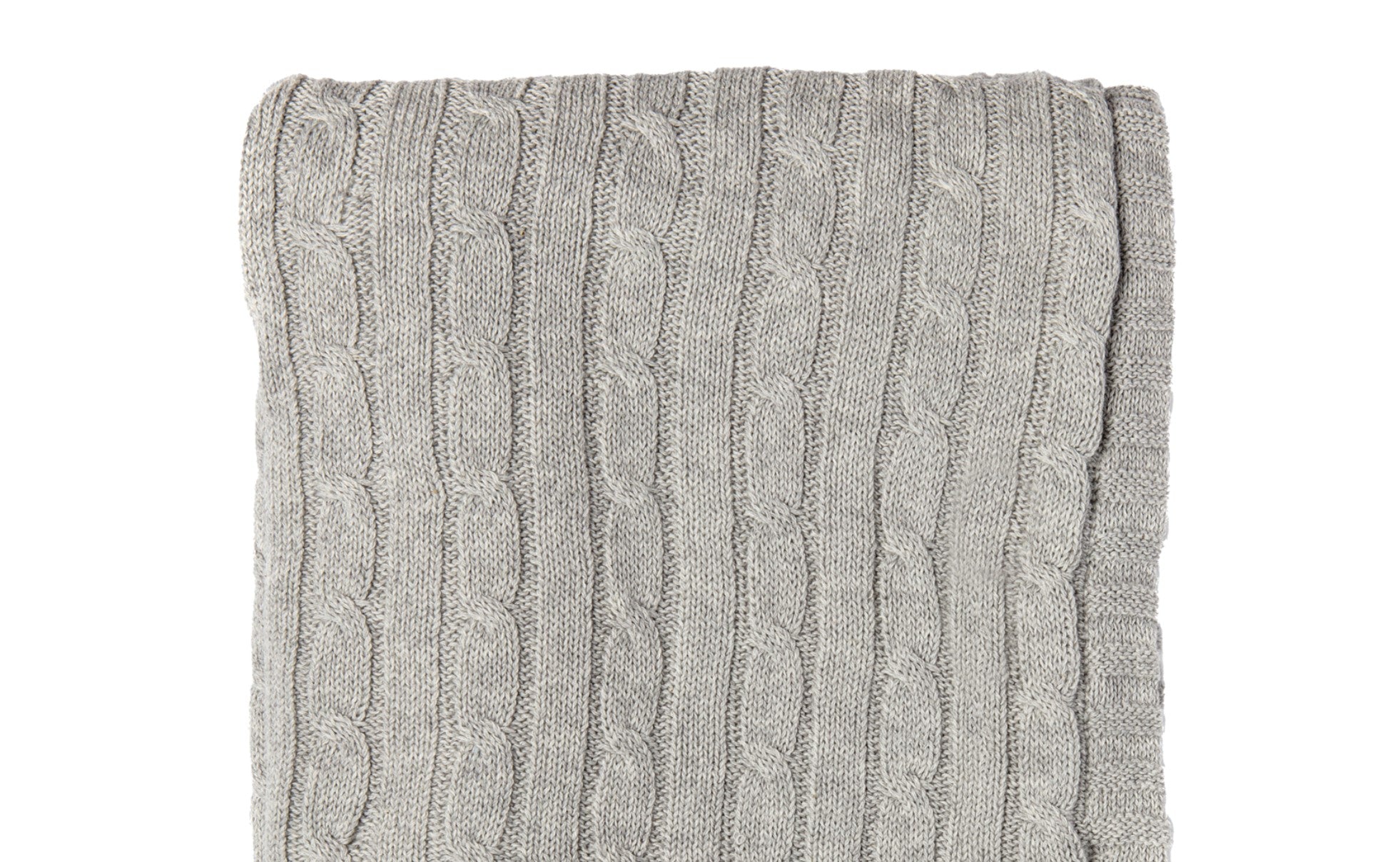 Cable Knit Sherpa Baby Blanket -- 30 x 36 in - Grey Color