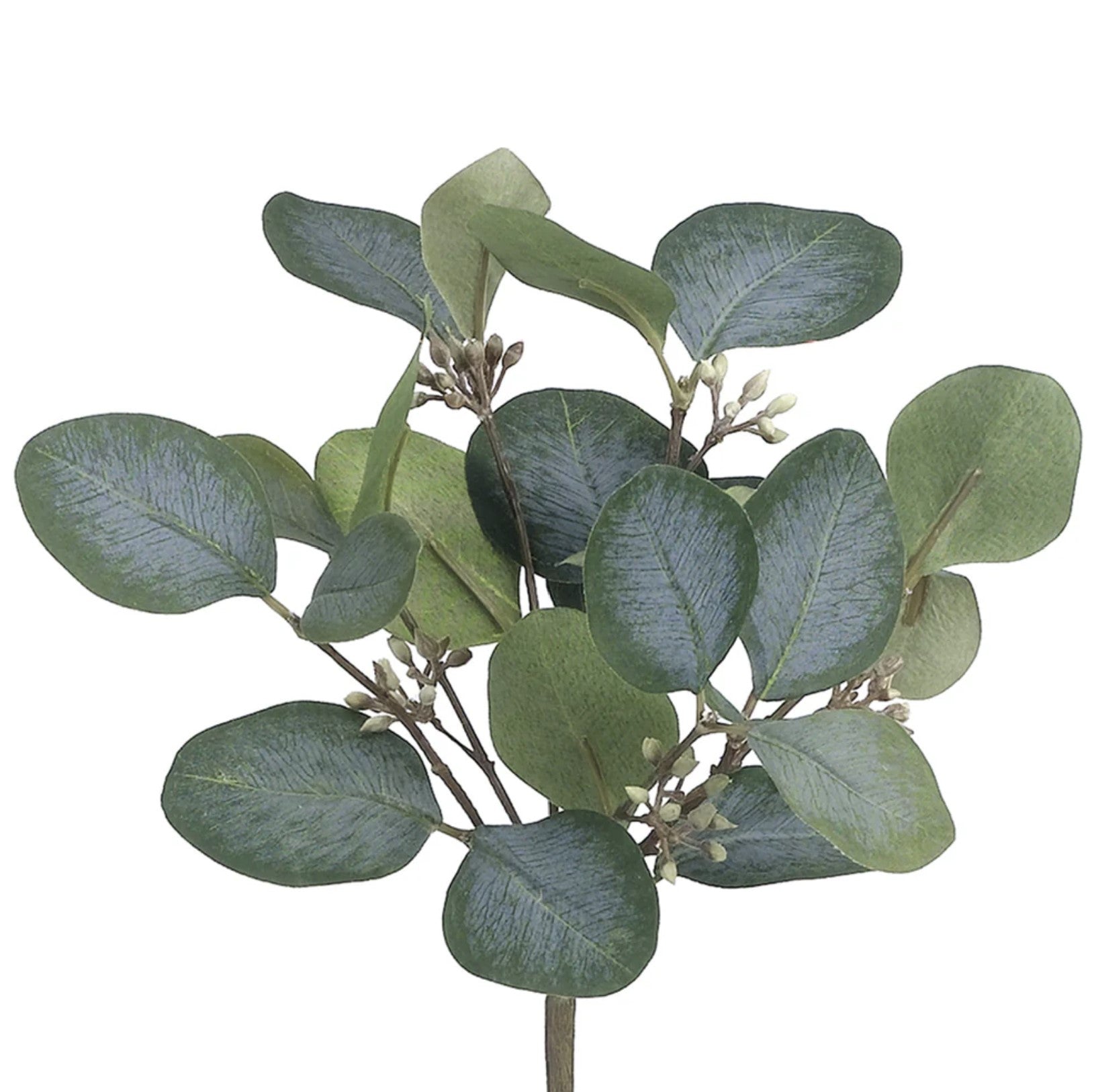 10 in --- Green / Gray Color - Eucalyptus Artificial Flower Bush