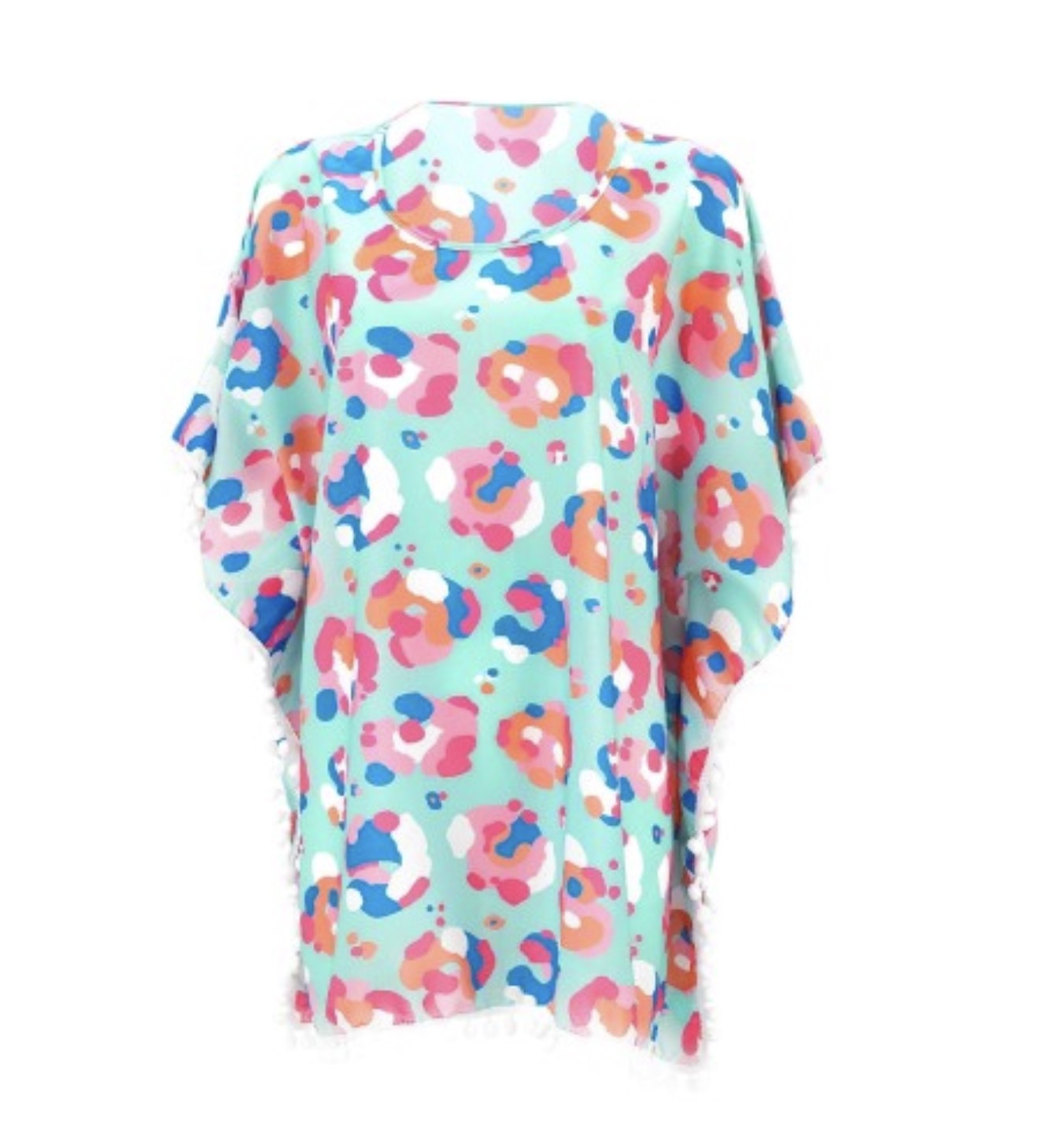 Women's Beach Pom-Pom Cover Up --- Multicolor Party