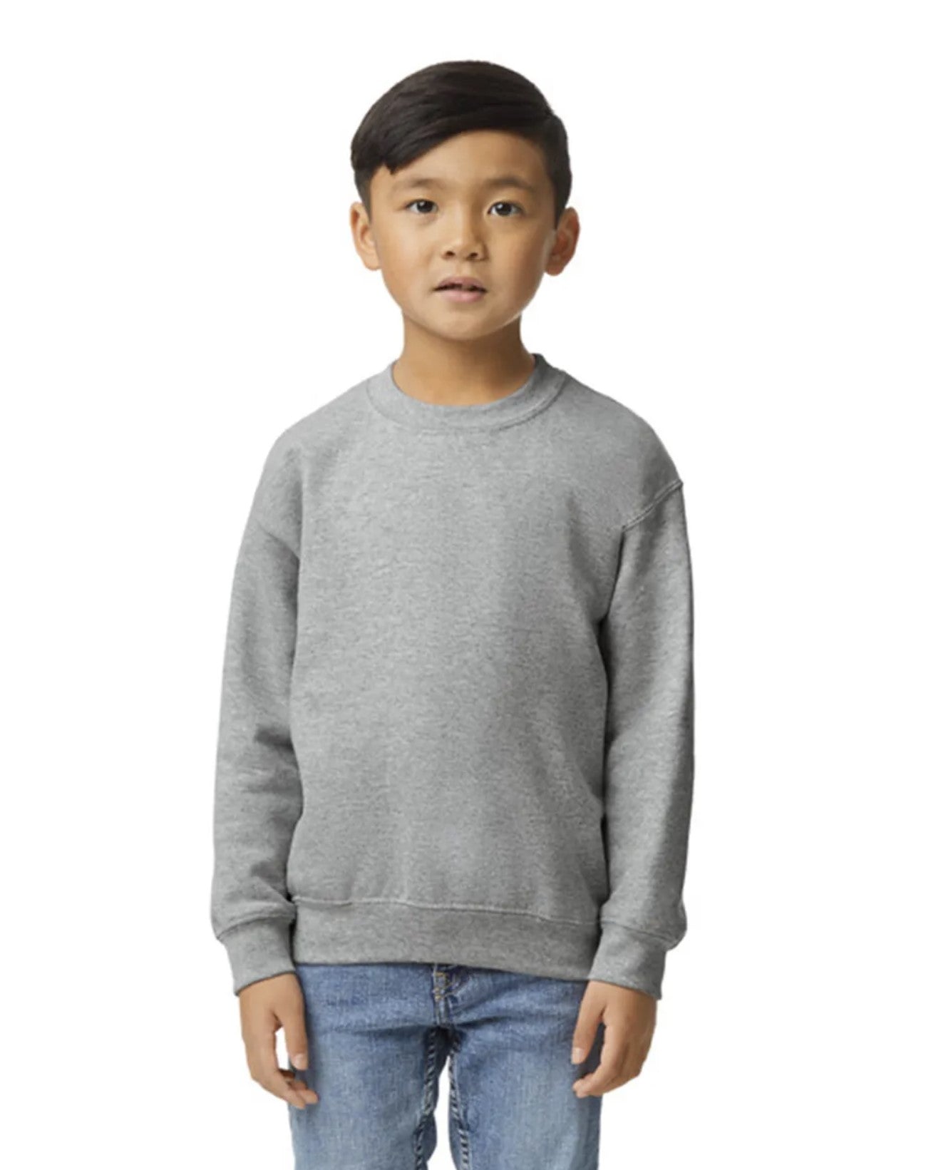 Heavy Blend Crewneck -- Youth Sweatshirt -- Sport Grey Color