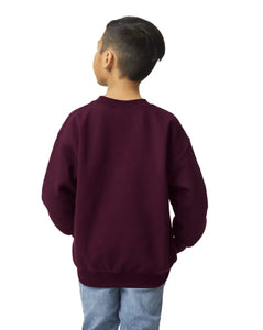 Heavy Blend Crewneck -- Youth Sweatshirt -- Maroon Color