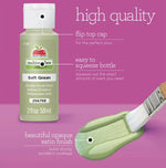 Load image into Gallery viewer, Apple Barrel® Multi-Surface - Satin - Acrylic Paint — Soft Green Color — 2 oz
