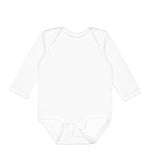 Load image into Gallery viewer, Baby Long Sleeve Jersey Bodysuit - 100% Cotton -- White
