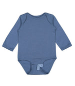 Load image into Gallery viewer, Baby Long Sleeve Jersey Bodysuit - 100% Cotton -- Indigo
