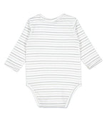 Load image into Gallery viewer, Baby Long Sleeve Jersey Bodysuit - 100% Cotton -- Shadow Stripe
