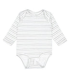 Load image into Gallery viewer, Baby Long Sleeve Jersey Bodysuit - 100% Cotton -- Shadow Stripe
