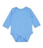 Load image into Gallery viewer, Baby Long Sleeve Jersey Bodysuit - 100% Cotton -- Blue Tradewind Spot
