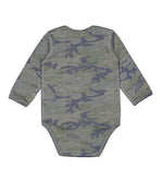 Load image into Gallery viewer, Baby Long Sleeve Jersey Bodysuit - 100% Cotton -- Vintage Camo
