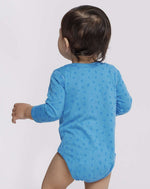 Load image into Gallery viewer, Baby Long Sleeve Jersey Bodysuit - 100% Cotton -- Blue Tradewind Spot
