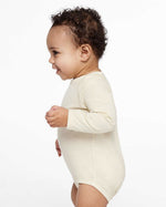 Load image into Gallery viewer, Baby Long Sleeve Jersey Bodysuit - 100% Cotton -- Natural
