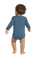 Load image into Gallery viewer, Baby Long Sleeve Jersey Bodysuit - 100% Cotton -- Indigo
