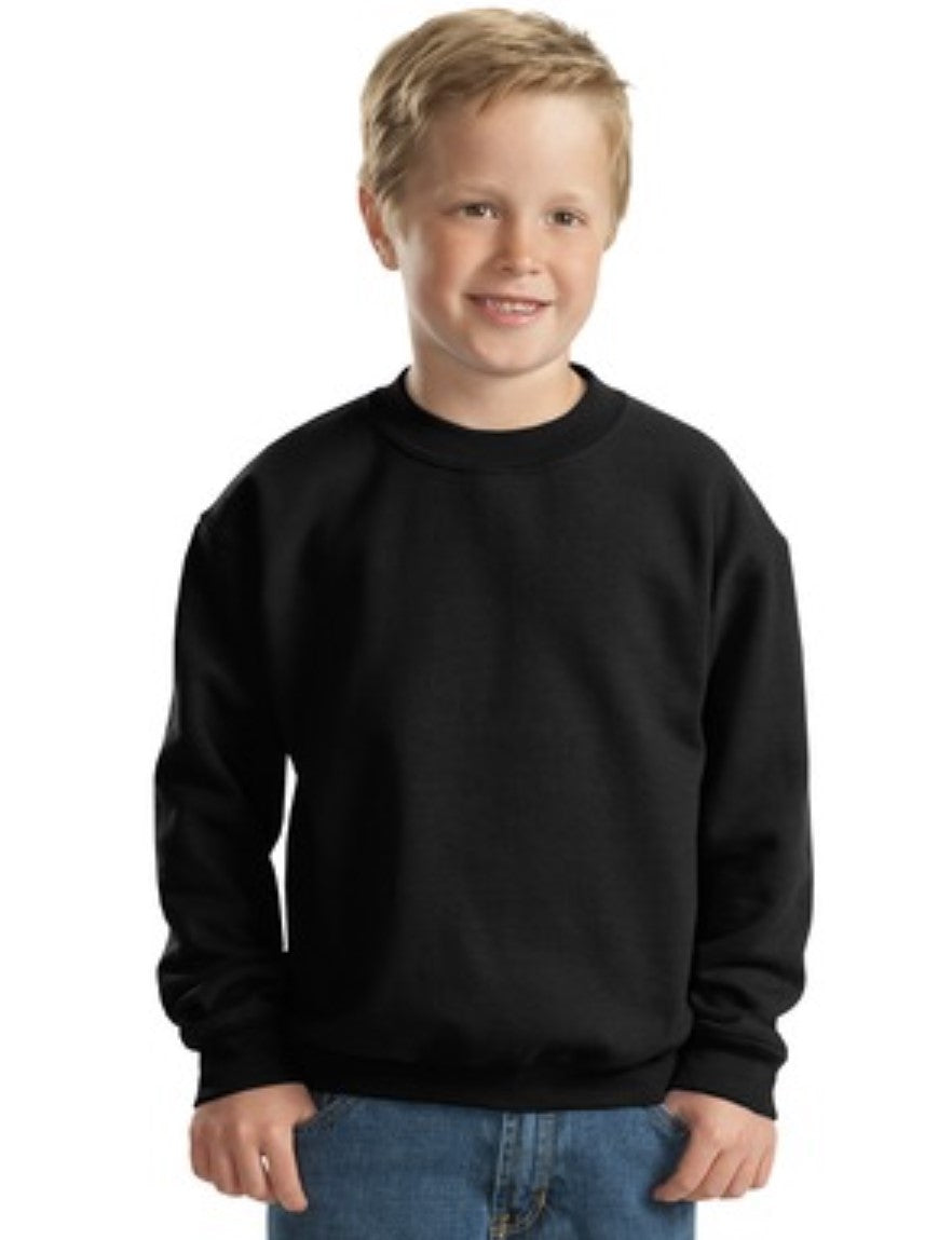 Heavy Blend Crewneck -- Youth Sweatshirt -- Black Color