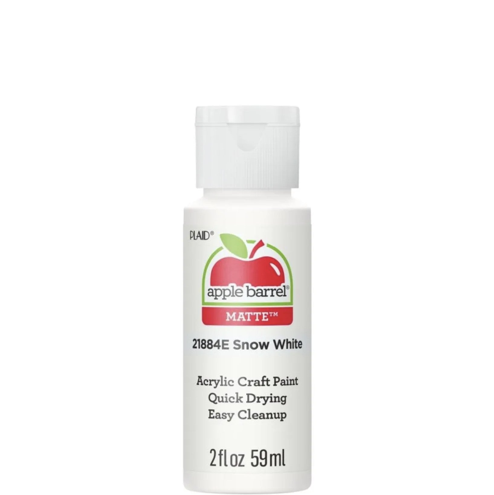 Apple Barrel® Acrylic Paint — Matte — Snow White Color — 2 oz.