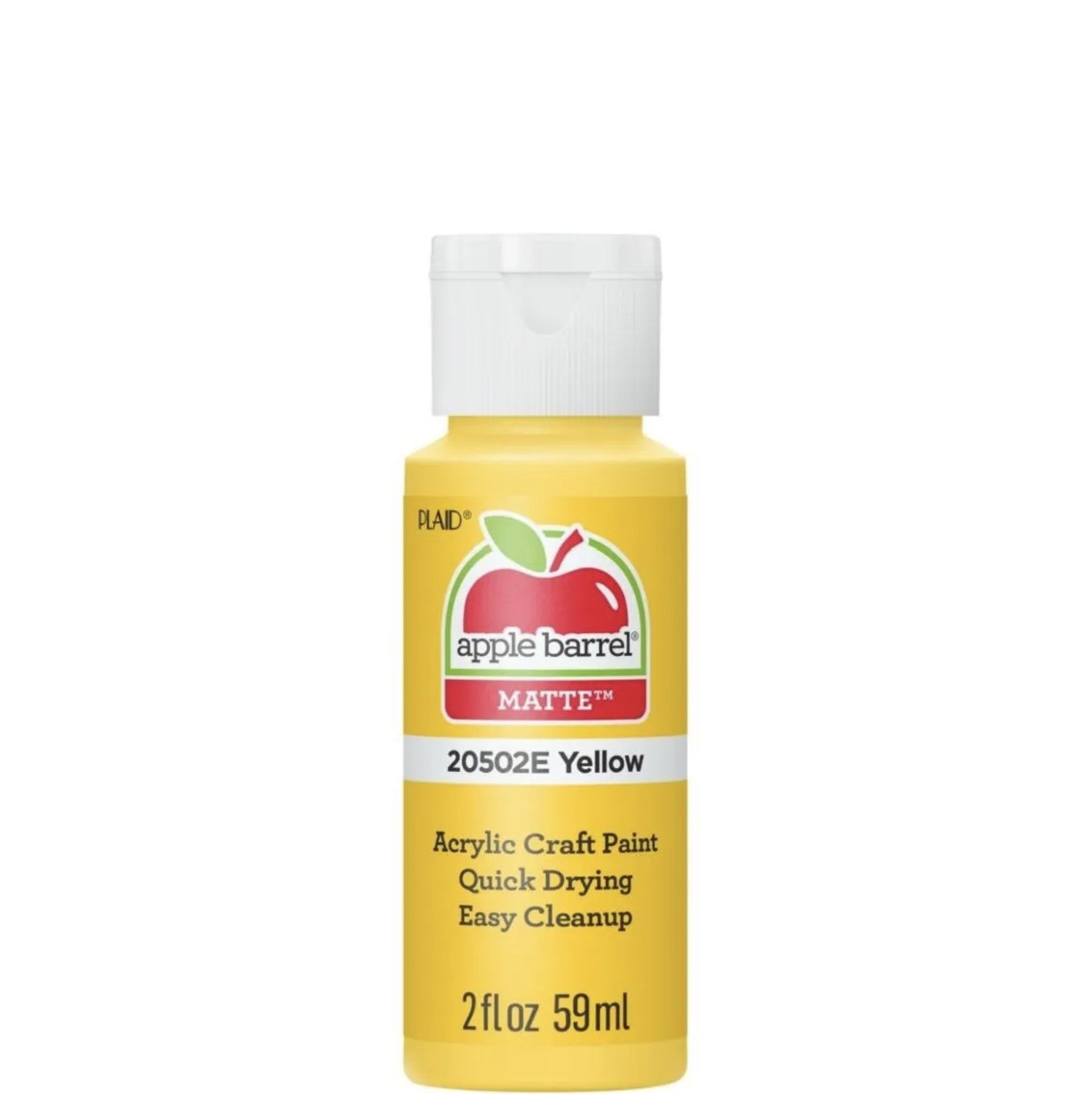 Apple Barrel® Acrylic Paint — Matte — Yellow Color — 2 oz.