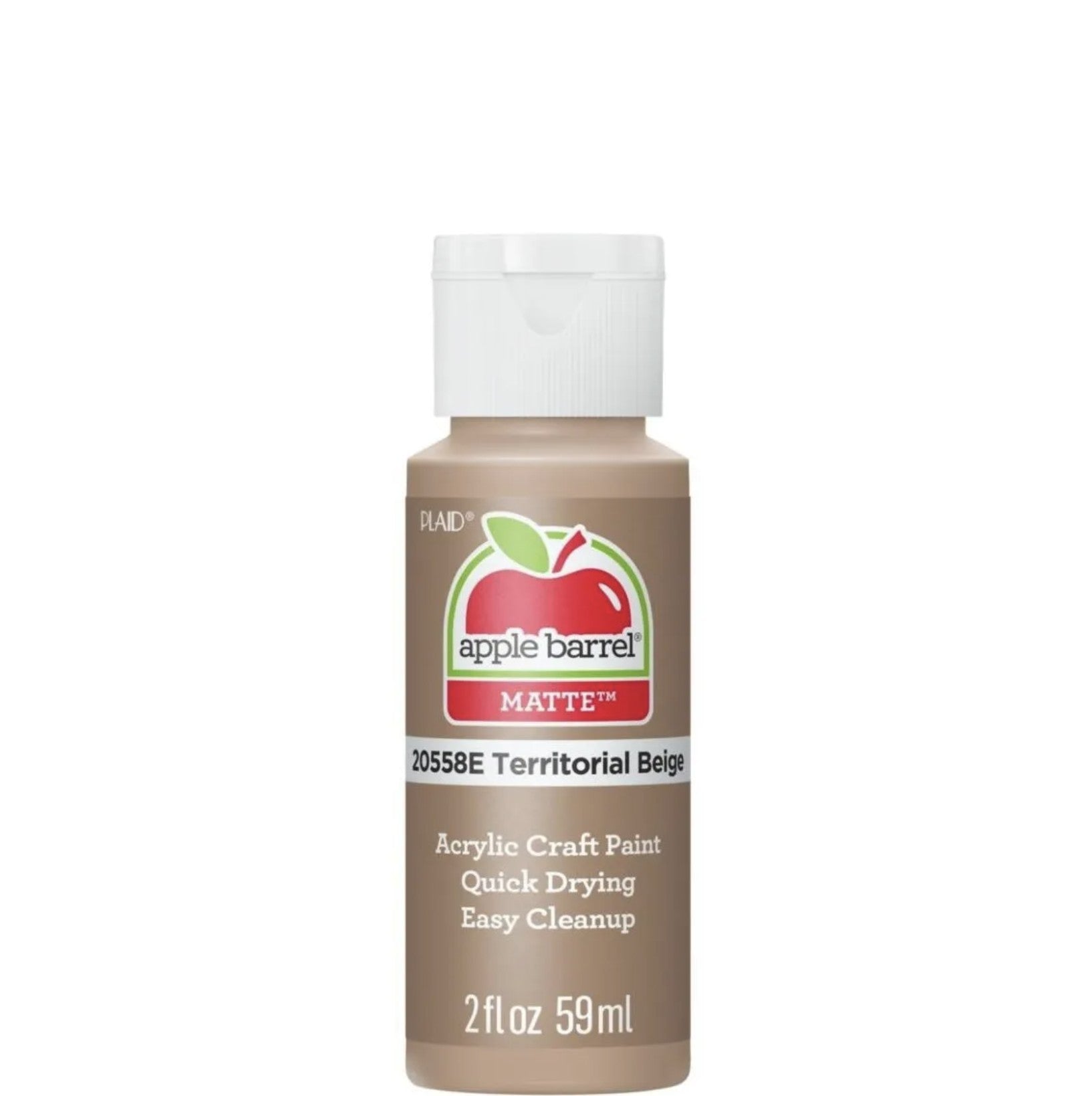 Apple Barrel® Acrylic Paint — Matte — Territorial Beige Color — 2 oz.