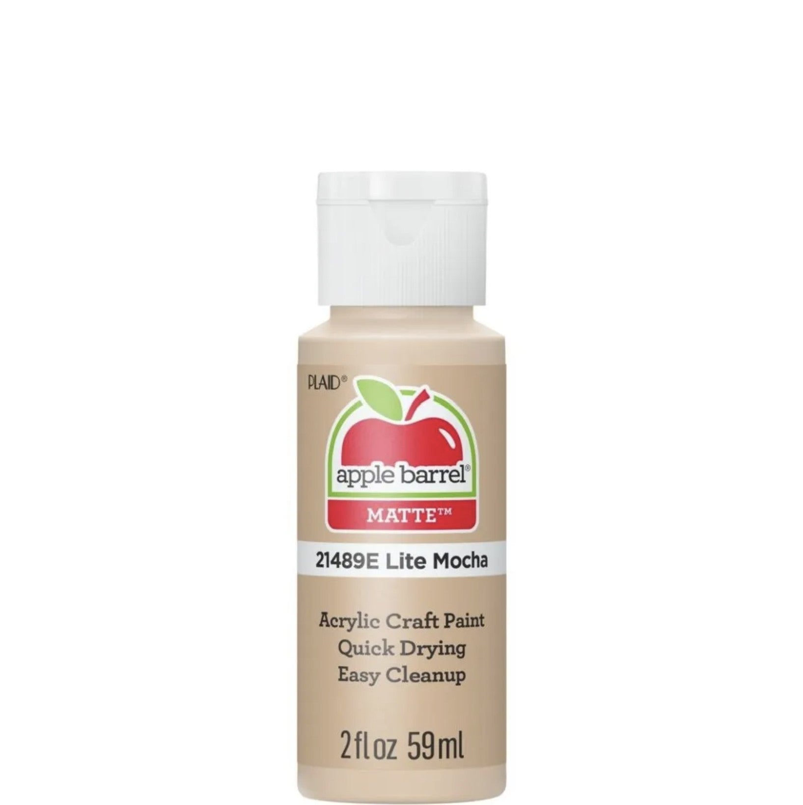 Apple Barrel® Acrylic Paint — Matte — Lite Mocha Color — 2 oz.