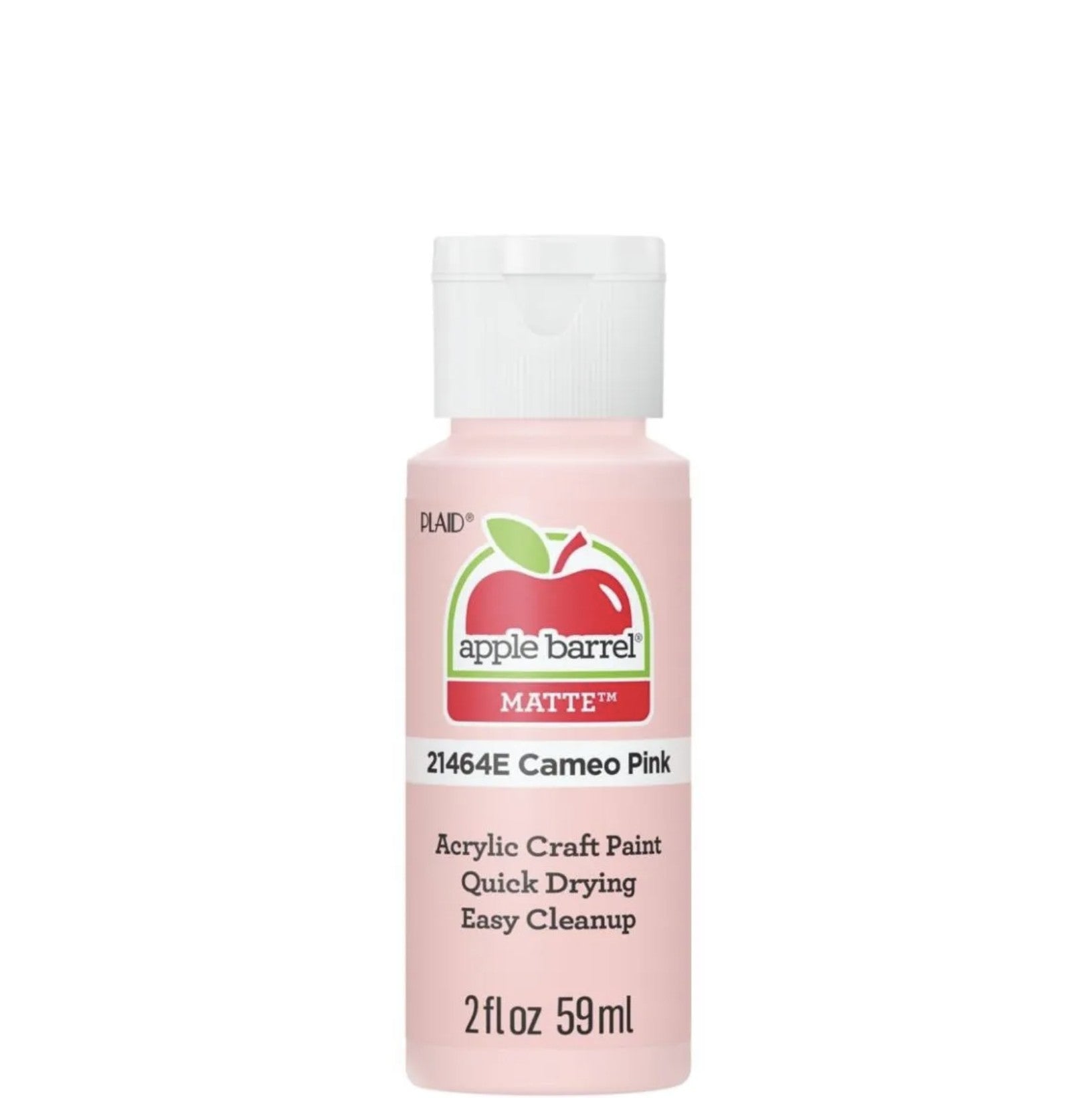 Apple Barrel® Acrylic Paint — Matte — Cameo Pink Color — 2 oz.
