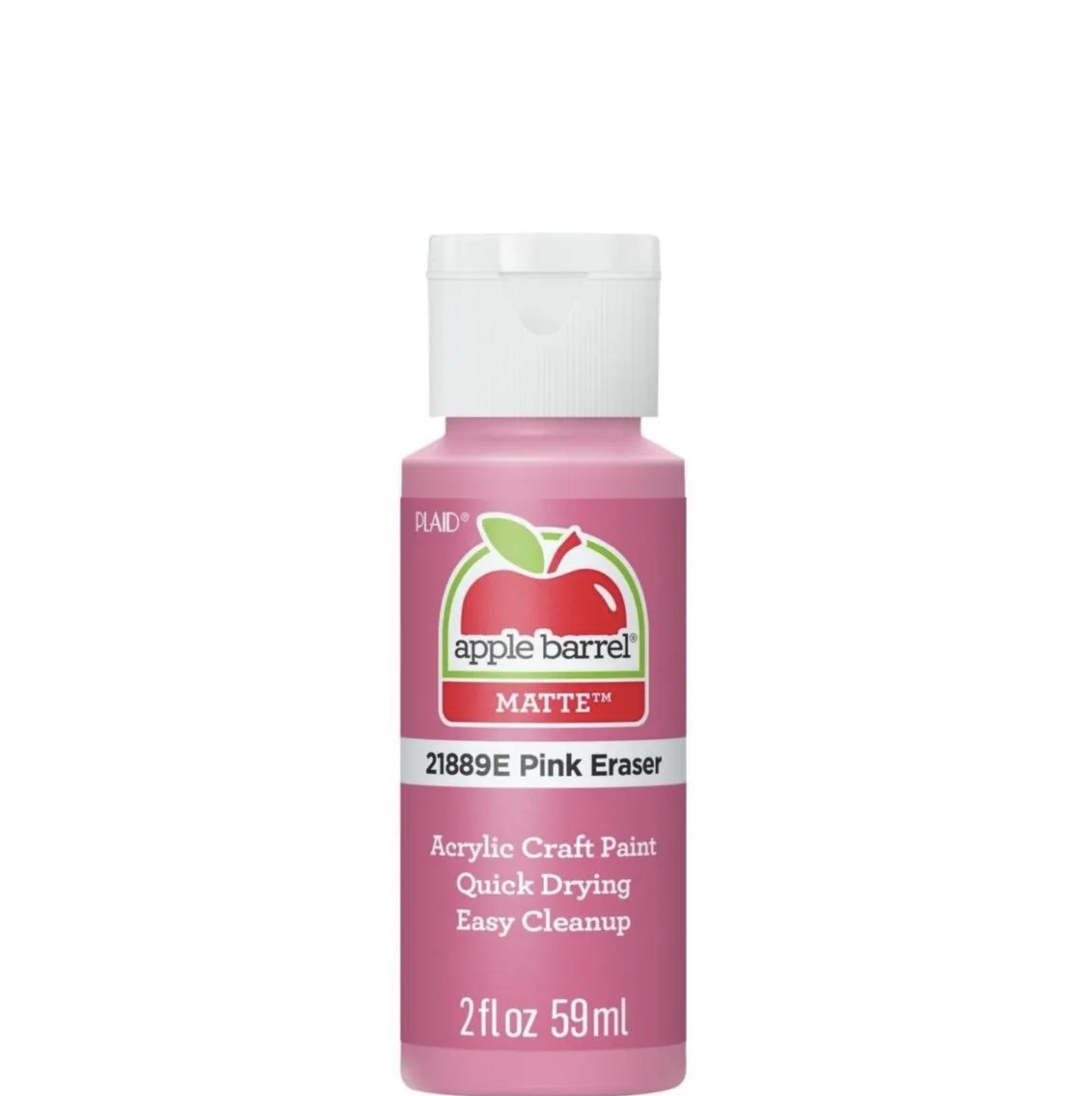Apple Barrel® Acrylic Paint — Matte — Pink Eraser Color — 2 oz.