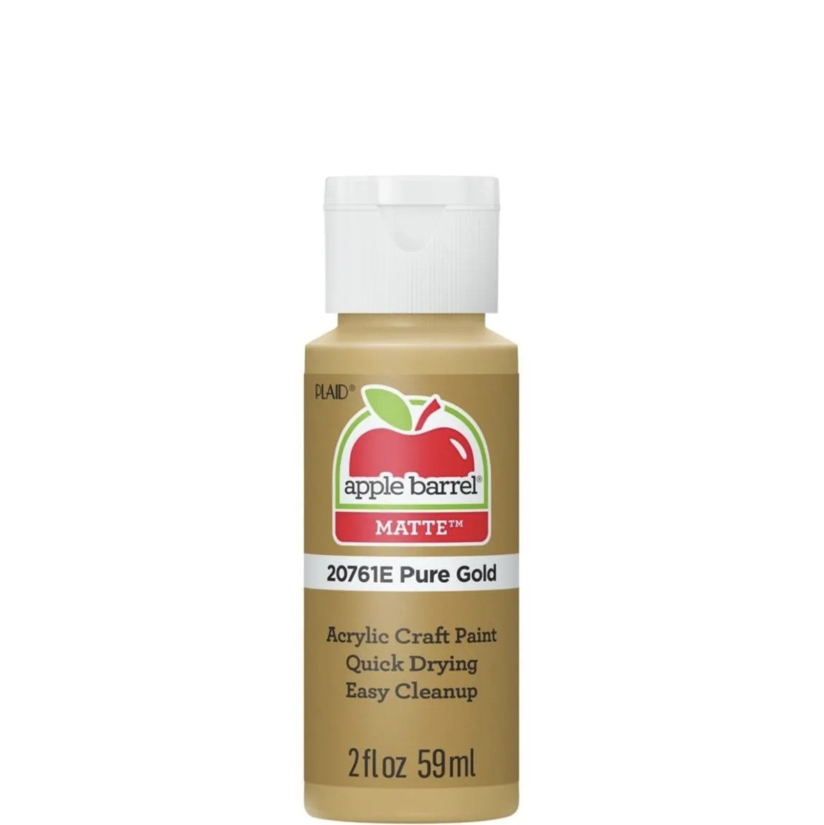 Apple Barrel® Acrylic Paint — Matte — Pure Gold Color — 2 oz.