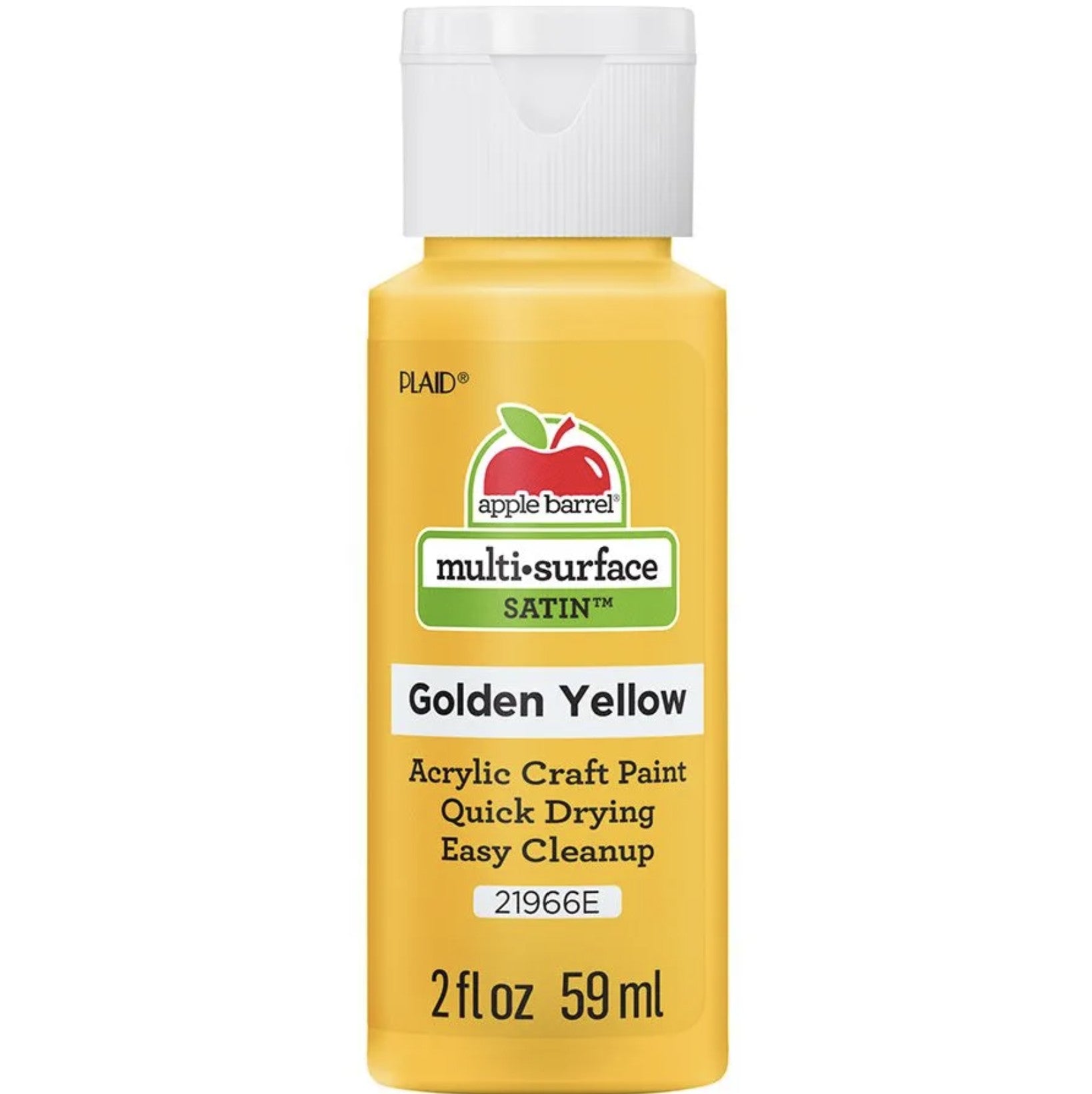 Apple Barrel® Multi-Surface - Satin - Acrylic Paint — Golden Yellow Color — 2 oz