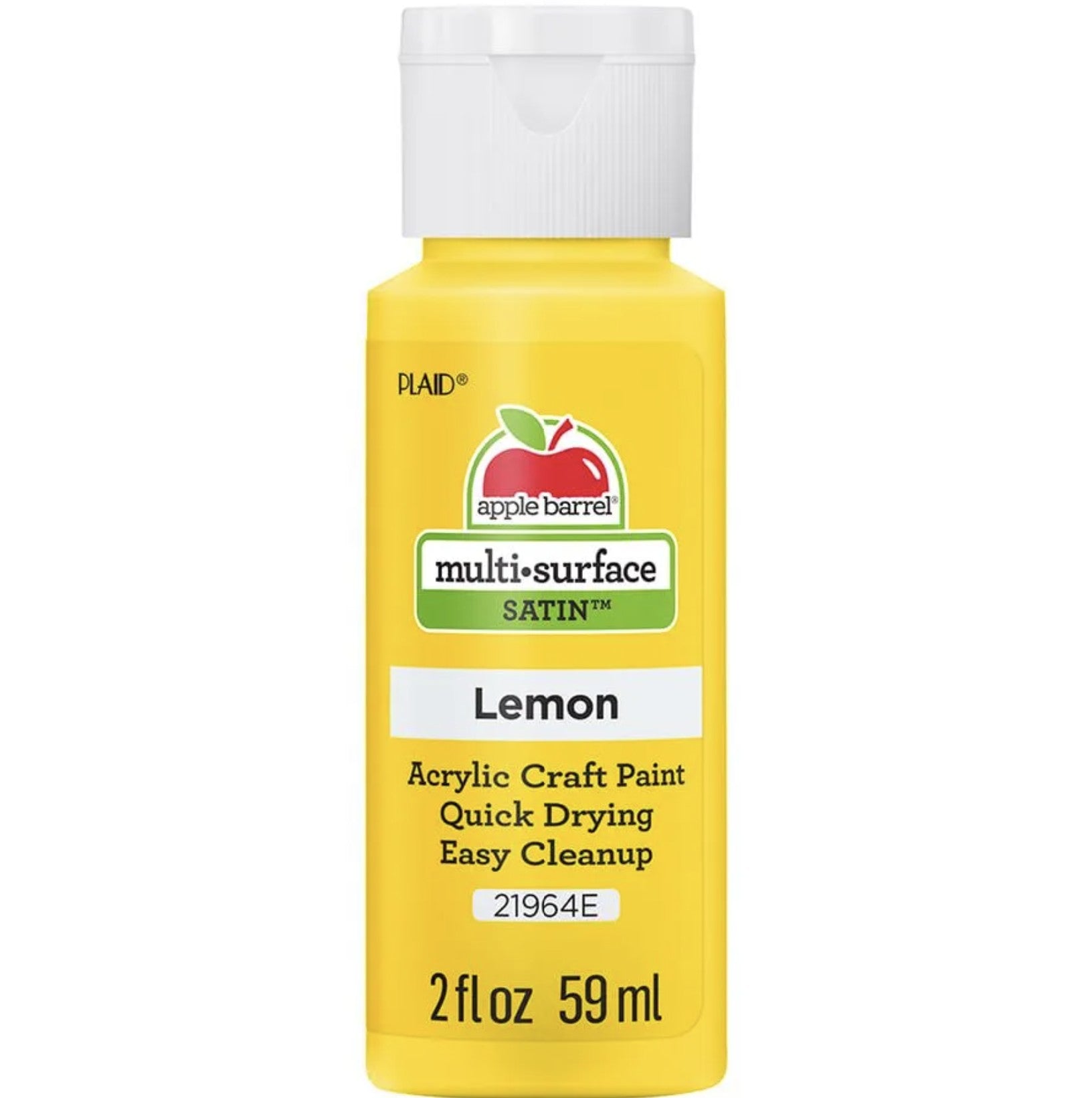 Apple Barrel® Multi-Surface - Satin - Acrylic Paint — Lemon Color — 2 oz