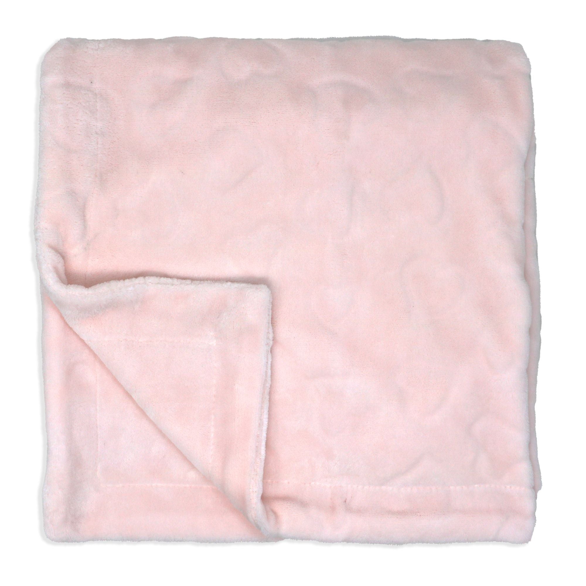 Sculpted Fleece (Pink Hearts) Baby Blanket  --- 30 x 40 in --- Pink Color