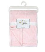 Load image into Gallery viewer, Sculpted Fleece (Pink Hearts) Baby Blanket  --- 30 x 40 in --- Pink Color
