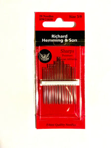 Sharps / General Sewing --- Hand Sewing Needles, Various Sizes by Richard Hemming & Son®