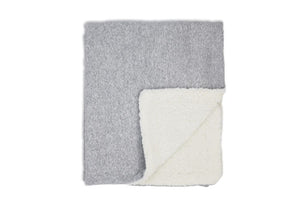 Sherpa Baby Blanket -- 30 x 36 in - Heather Grey Color