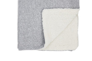 Sherpa Baby Blanket -- 30 x 36 in - Heather Grey Color