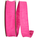 Load image into Gallery viewer, Florist Basics -- Dupioni Supreme Wired Edge Ribbon -- Shocking Pink Color - Various Sizes
