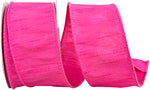 Load image into Gallery viewer, Florist Basics -- Dupioni Supreme Wired Edge Ribbon -- Shocking Pink Color - Various Sizes
