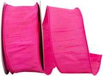 Load image into Gallery viewer, Florist Basics -- Dupioni Supreme Wired Edge Ribbon -- Shocking Pink Color - Various Sizes
