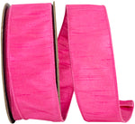 Load image into Gallery viewer, Florist Basics -- Dupioni Supreme Wired Edge Ribbon -- Shocking Pink Color - Various Sizes
