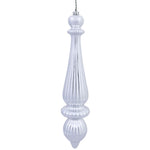 Load image into Gallery viewer, 14&quot; -- Silver Shiny -- Finial Drop Ornament (Pack of 2) by Vickerman®
