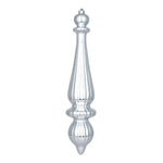 Load image into Gallery viewer, 14&quot; -- Silver Matte -- Finial Drop Ornament (Pack of 2) by Vickerman®
