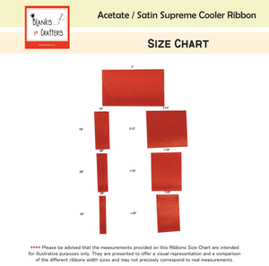 Florist Basics -- Acetate / Satin Supreme Cooler Ribbon -- Coral Color --- Various Sizes