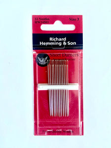 Darners Large Eye - Hand Sewing Needles, Various Sizes by Richard Hemming & Son®