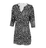 Load image into Gallery viewer, Black &amp; White Spots, Summer Women&#39;s Dress
