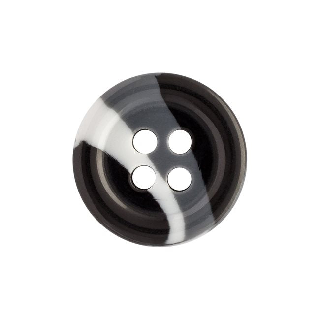 Standard Shiny Finish (Pant / Suit / Overcoat Buttons), Various Sizes - Mottled Black Color