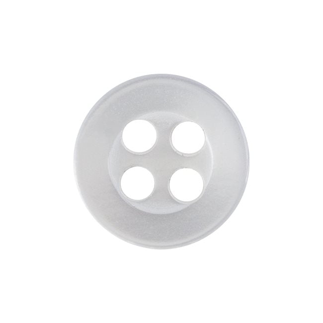 Standard Shirt Buttons (4-holes) - Clear Color - Various Sizes