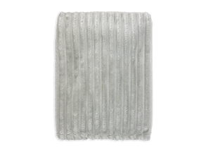 Striped Plush Baby Blanket, 30 x 40 in, Grey Color