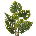 Load image into Gallery viewer, 37" -- Green Potted Monstera Plant (8 leaves) in White Pot -- Artificial Flower
