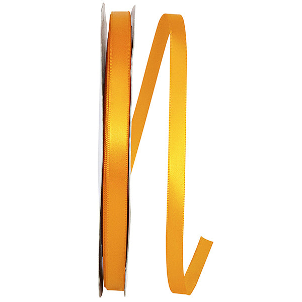 Double Face Satin Ribbon -- Tangerine Color --- Various Sizes