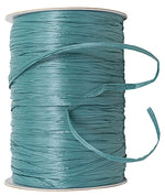 Load image into Gallery viewer, Premium - Matte Finish Raffia Ribbon --- 1/4in x 100 yards --- Teal Color
